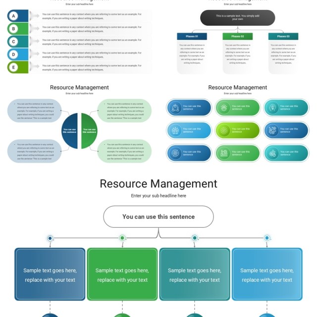 人力资源管理信息图PPT模板素材Resource Management