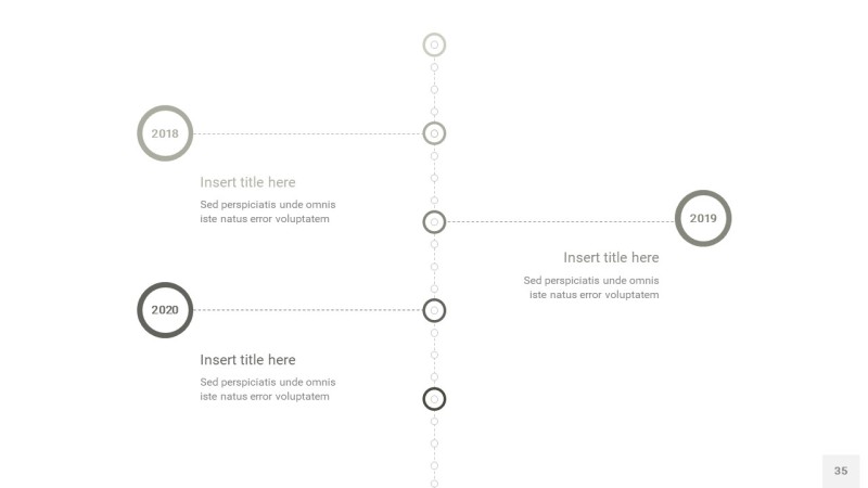 灰色时间轴PPT信息图35