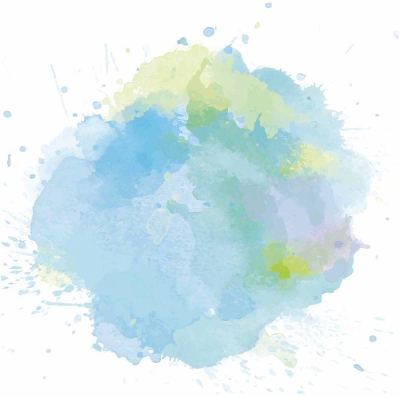 淡蓝色的水滴水分水彩手写背景纹理材料