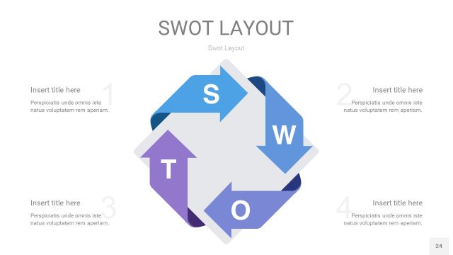 紫蓝色SWOT图表PPT24 紫蓝色SWOT图表PPT24