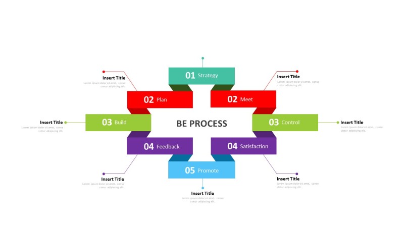 简约多彩并列关系PPT图表-26