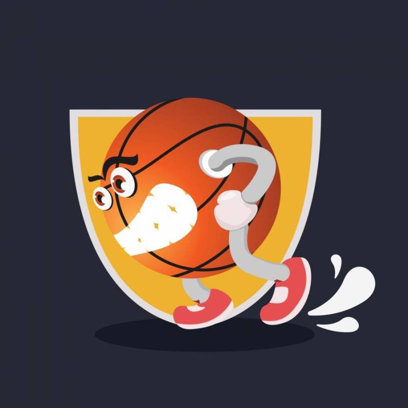 篮球吉祥物例证