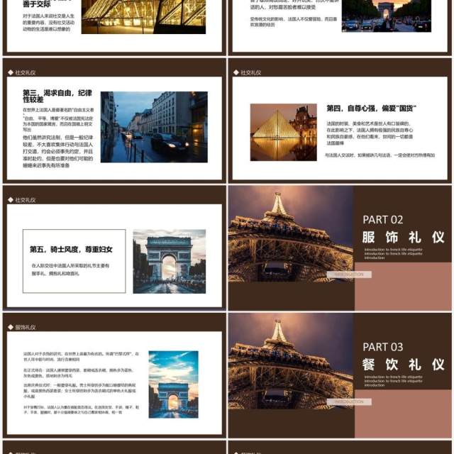 法国生活需要注意的各项礼仪动态PPT模板 法国生活需要注意的各项礼仪动态PPT模板