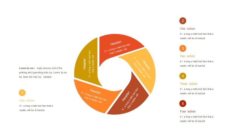 红橙色箭头雷达图PPT图表-29