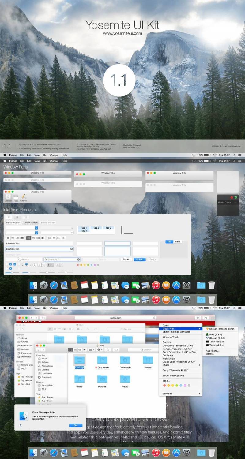 Yosemite UI Kit