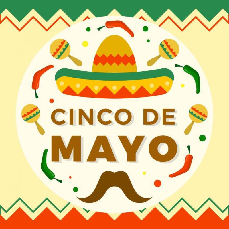 平Cinco De Mayo矢量图