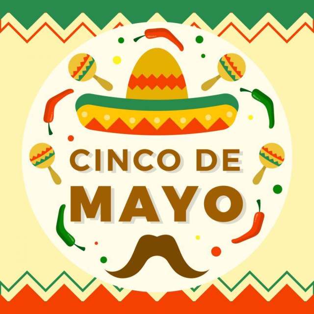 平Cinco De Mayo矢量图