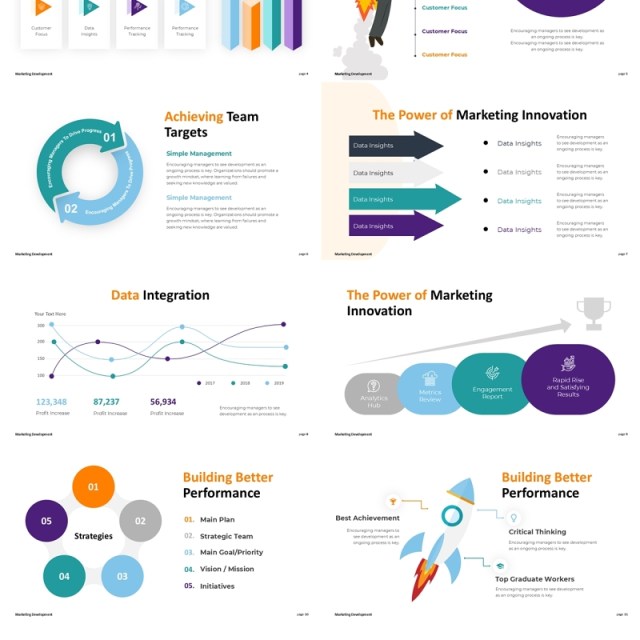 市场营销开发信息图表PPT模板Marketing Development Infographic