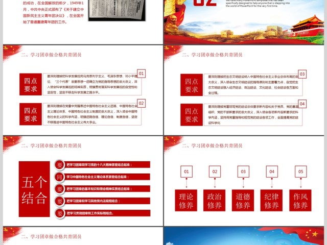 喜迎十九大做合格共青团员PPT模板 喜迎十九大做合格共青团员PPT模板