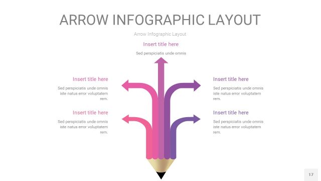 粉紫色箭头PPT信息图表17