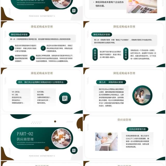 绿色简约风采购部年终总结报告PPT模板 绿色简约风采购部年终总结报告PPT模板