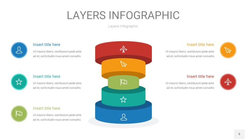 多彩3D分层PPT信息图9