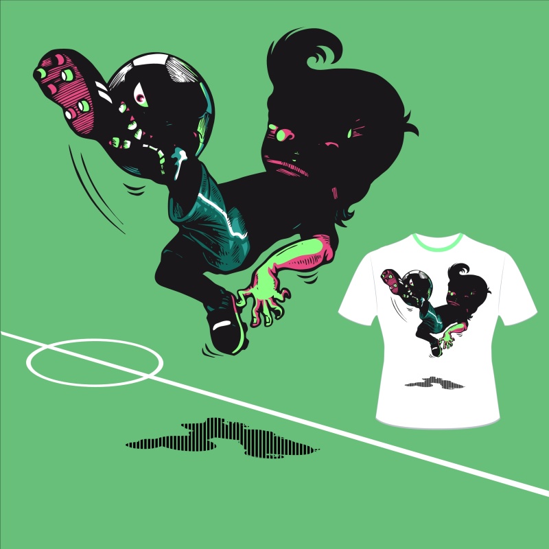 从库存矢量T恤印花设计5407