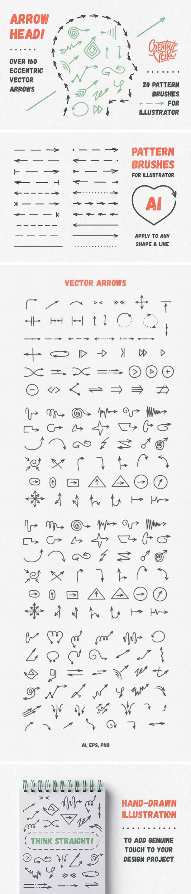 箭头头矢量包(Arrow Head Vector Set) 箭头头矢量包(Arrow Head Vector Set)