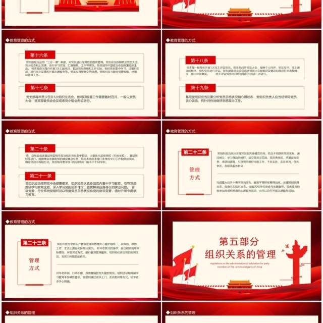 学习中共中央印发中国共产党党员教育管理工作条例动态PPT模板