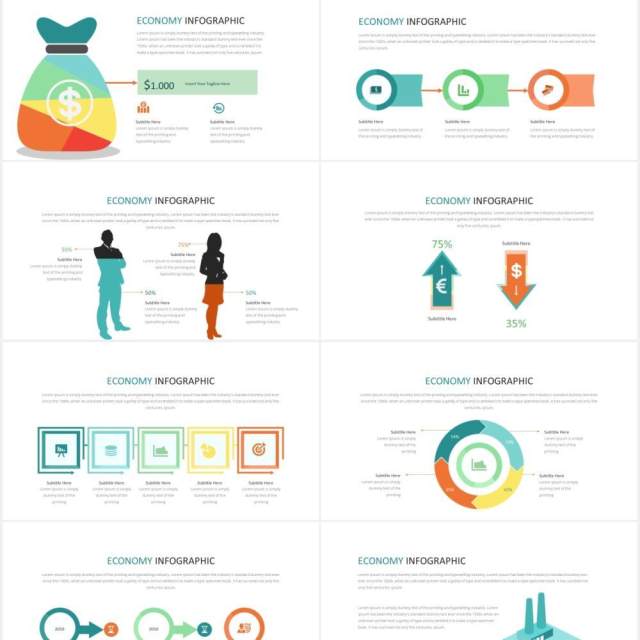 金融财务经济信息图表PPT素材Economy Infographic Powerpoint Template 金融财务经济信息图表PPT素材Economy Infographic Powerpoint Template