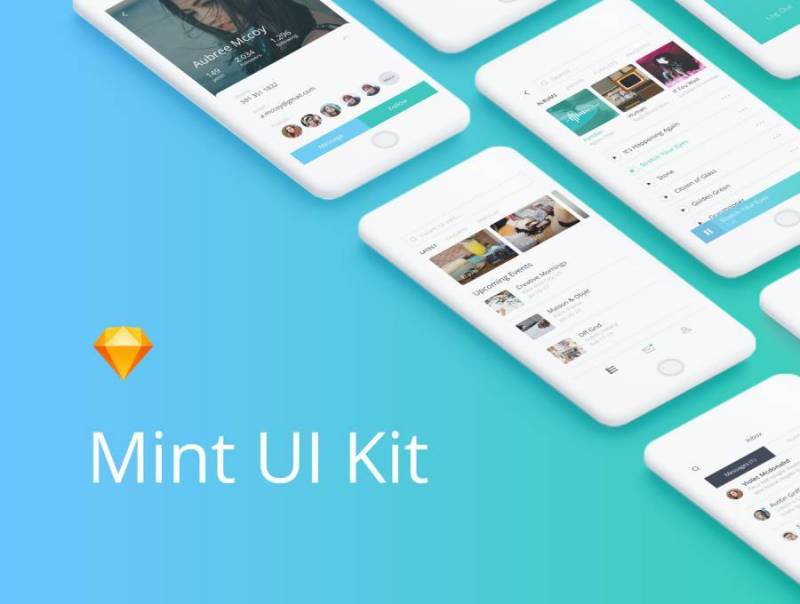 专为Sketch。，Mint UI工具包设计的清洁iOS UI工具包