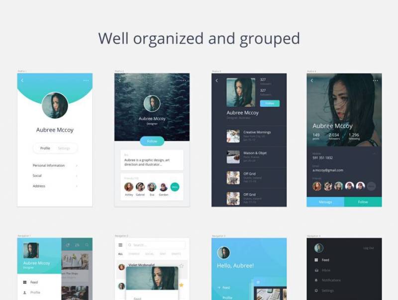 专为Sketch。，Mint UI工具包设计的清洁iOS UI工具包