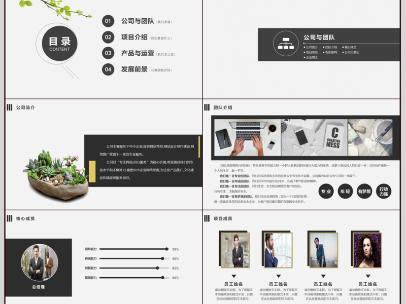 2017简约创业融资计划书