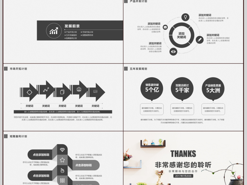 2017简约创业融资计划书