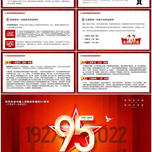 红色党整风热烈庆祝建军95周年PPT模板 红色党整风热烈庆祝建军95周年PPT模板