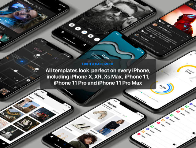 所有模板看起来很完美的每一个iPhone手机,包括iPhone X,XR中,X最大,iPhone 11,iPhone 11 Pro和iPhone 11 Pro的最大,奥斯瓦尔德 - 模板智能UI工具包 所有模板看起来很完美的每一个iPhone手机,包括iPhone X,XR中,X最大,iPhone 11,iPhone 11 Pro和iPhone 11 Pro的最大,奥斯瓦尔德 - 模板智能UI工具包
