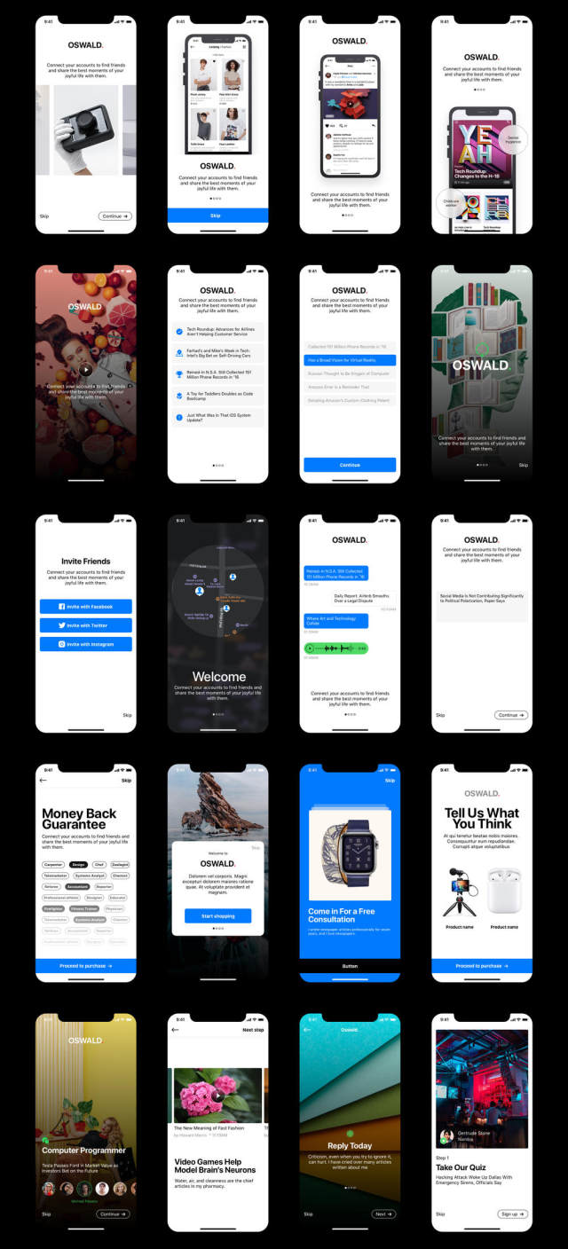 所有模板看起来很完美的每一个iPhone手机,包括iPhone X,XR中,X最大,iPhone 11,iPhone 11 Pro和iPhone 11 Pro的最大,奥斯瓦尔德 - 模板智能UI工具包 所有模板看起来很完美的每一个iPhone手机,包括iPhone X,XR中,X最大,iPhone 11,iPhone 11 Pro和iPhone 11 Pro的最大,奥斯瓦尔德 - 模板智能UI工具包