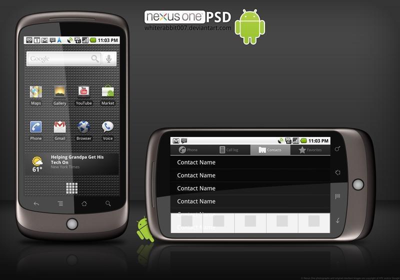 Google&nbsp;Nexus&nbsp;One手机分层模版素材图片