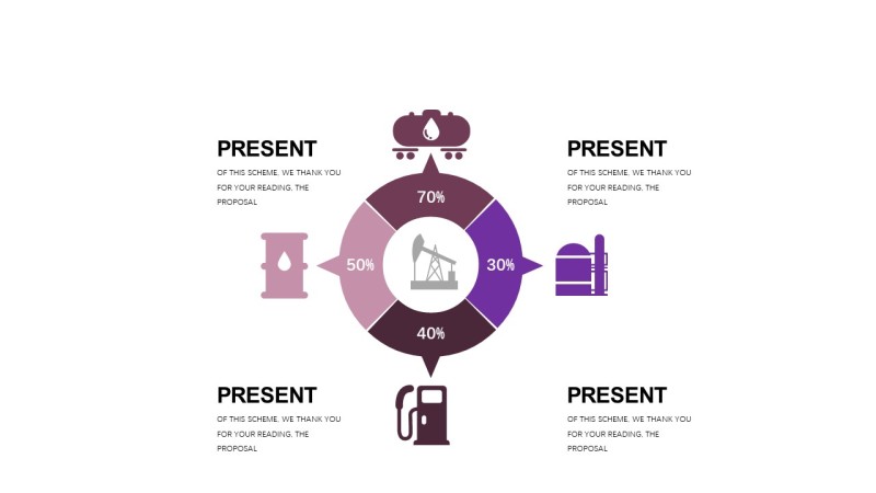 深紫色系商务PPT图表-10