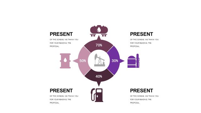 深紫色系商务PPT图表-10