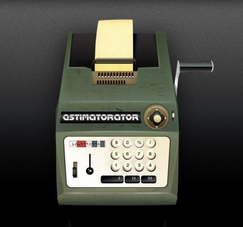 精美复古传真机PSD分层