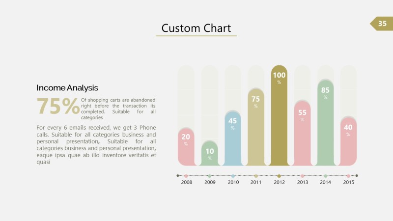 淡雅信息可视化PPT图表35