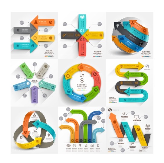 商业公司的信息图表元素02 商业公司的信息图表元素02