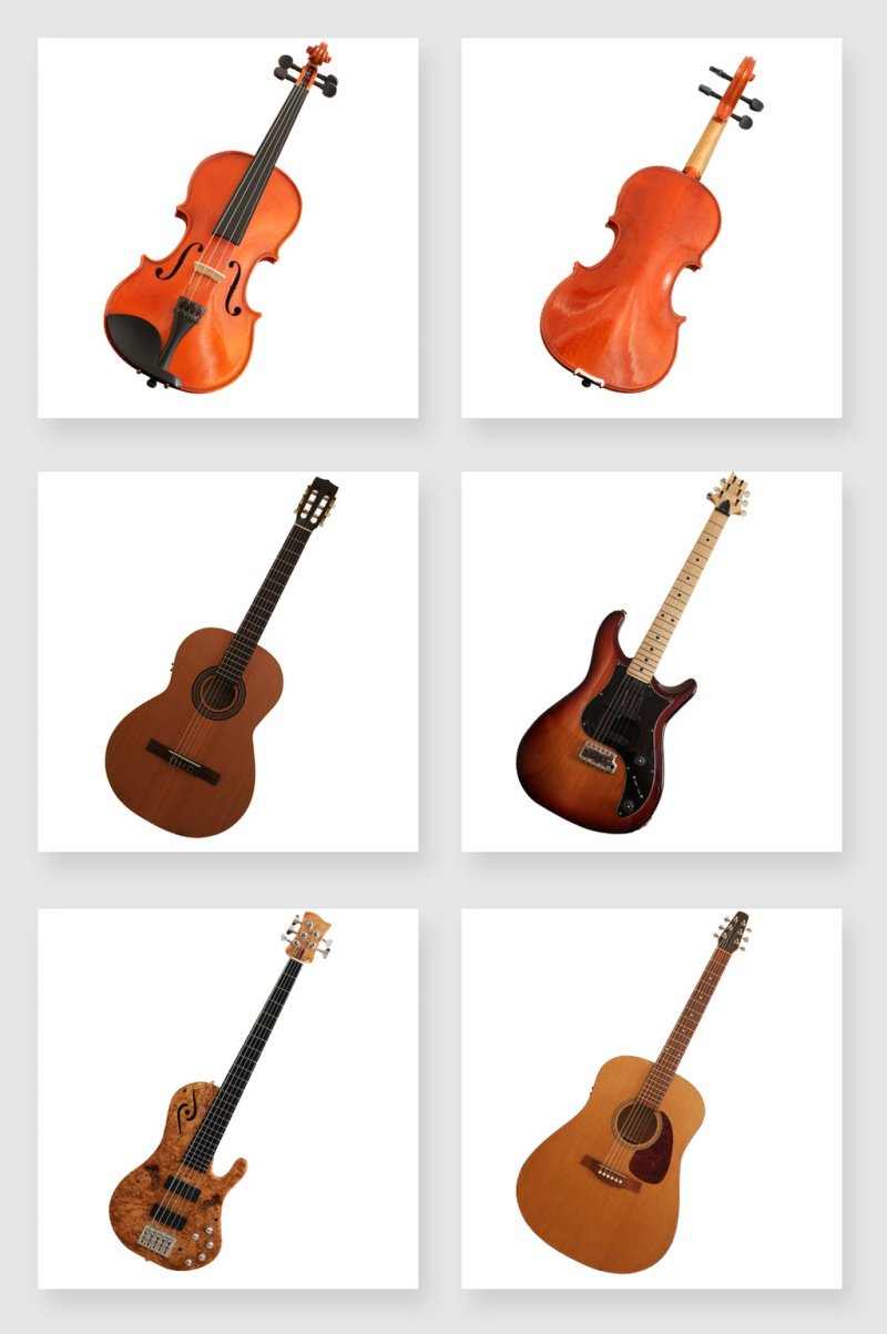 大提琴吉他流行乐器PNG素材
