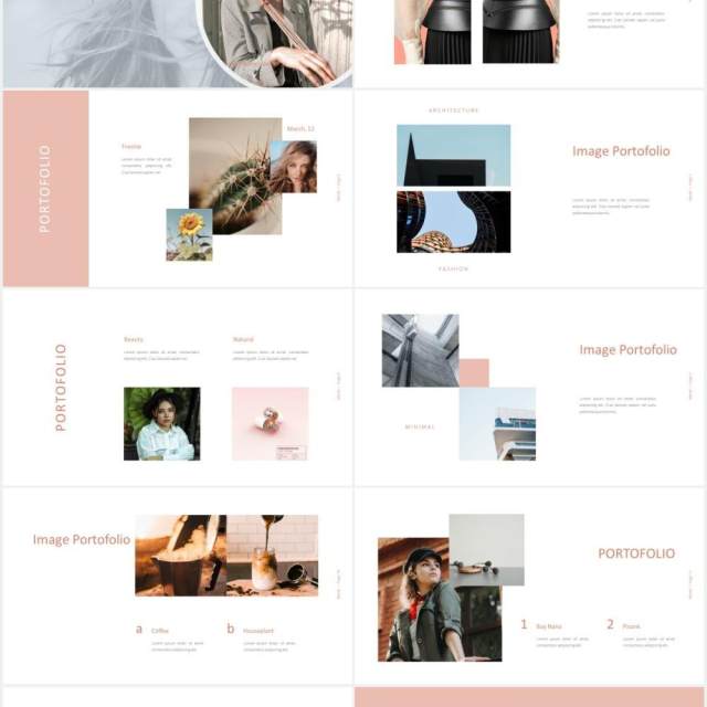 时尚简约图片排版设计摄影集展示PPT模板Menik Powerpoint 时尚简约图片排版设计摄影集展示PPT模板Menik Powerpoint