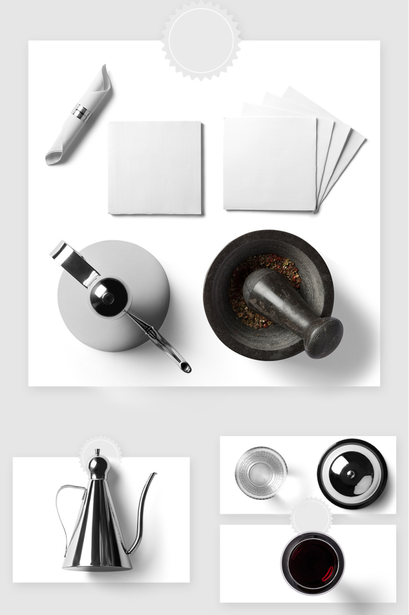 餐厅茶具水壶高清贴图PSD素材