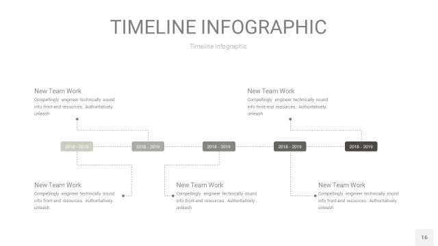 灰色时间轴PPT信息图16