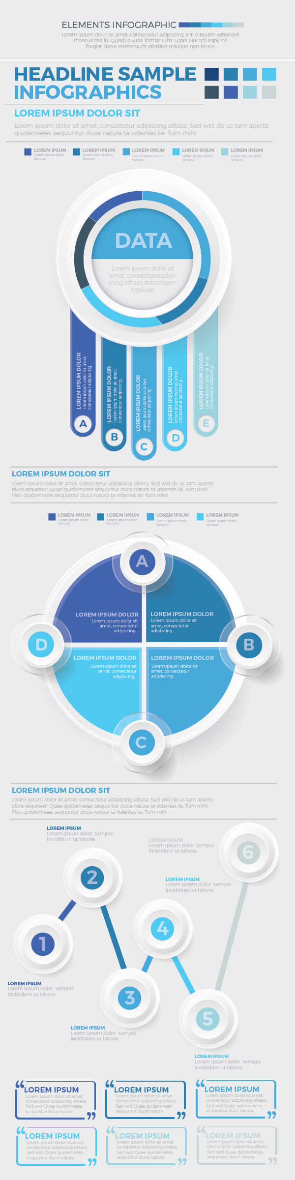 信息图形元素设计 Infographics Elements Design