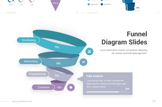 漏斗图PPT模板Funnel infographic V2 PowerPoint Template