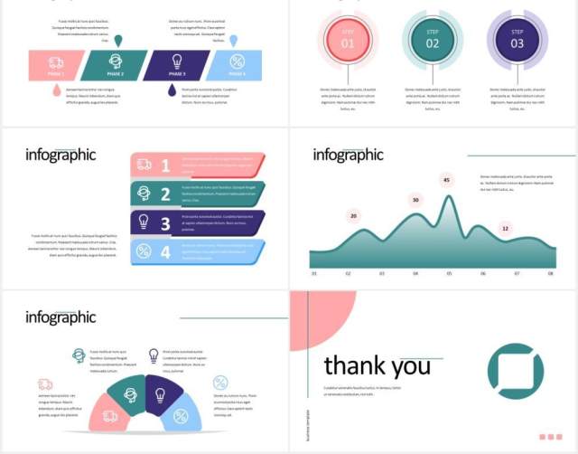 简约商务工作报告图片排版设计PPT模板STARTES - Business Powerpoint Template