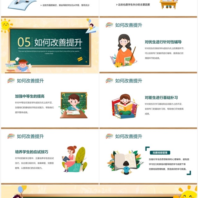 绿色卡通风考试质量分析大会PPT模板 绿色卡通风考试质量分析大会PPT模板