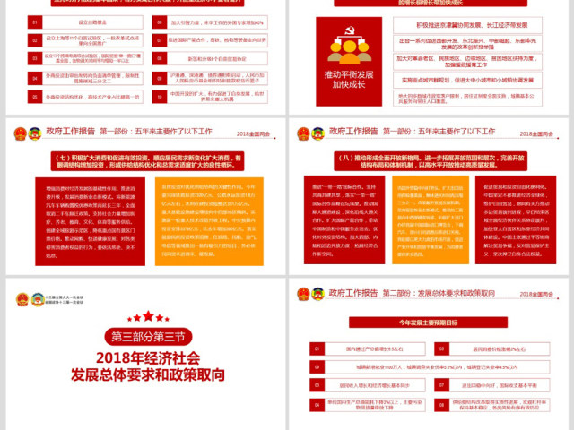 简约风2018两会政协政府工作报告ppt 简约风2018两会政协政府工作报告ppt