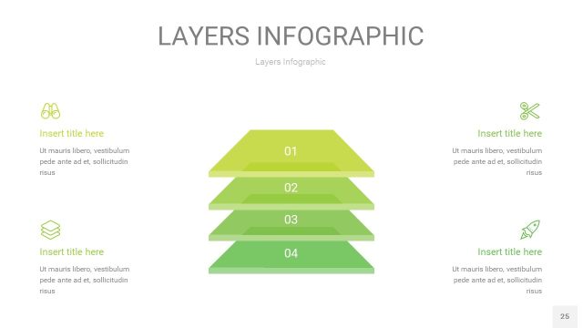 嫩绿色3D分层PPT信息图25