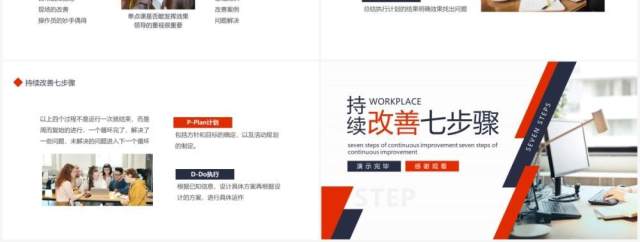简约持续改善七步骤培训课件动态PPT模板 简约持续改善七步骤培训课件动态PPT模板