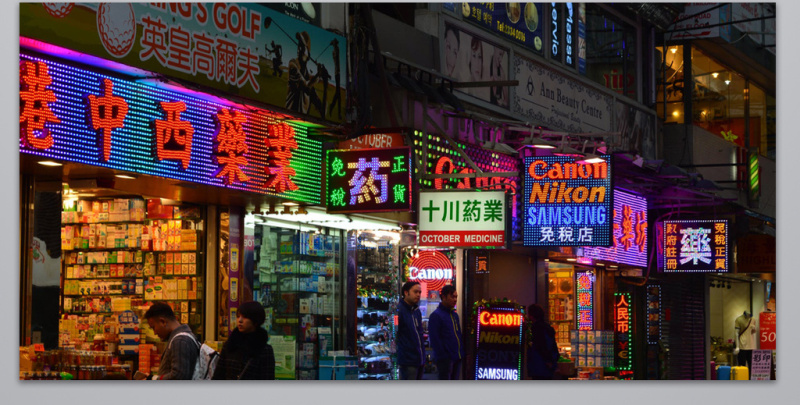 街巷夜景夜色街景