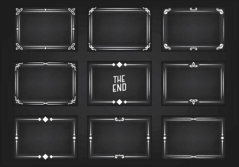 老式的无声电影帧