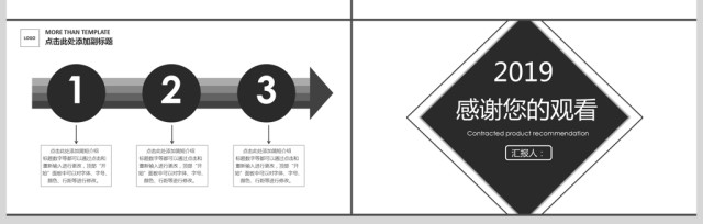 2019黑色简约产品推介PPT模板