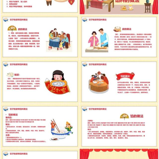 红色2022过年包饺子习俗介绍PPT模板 红色2022过年包饺子习俗介绍PPT模板