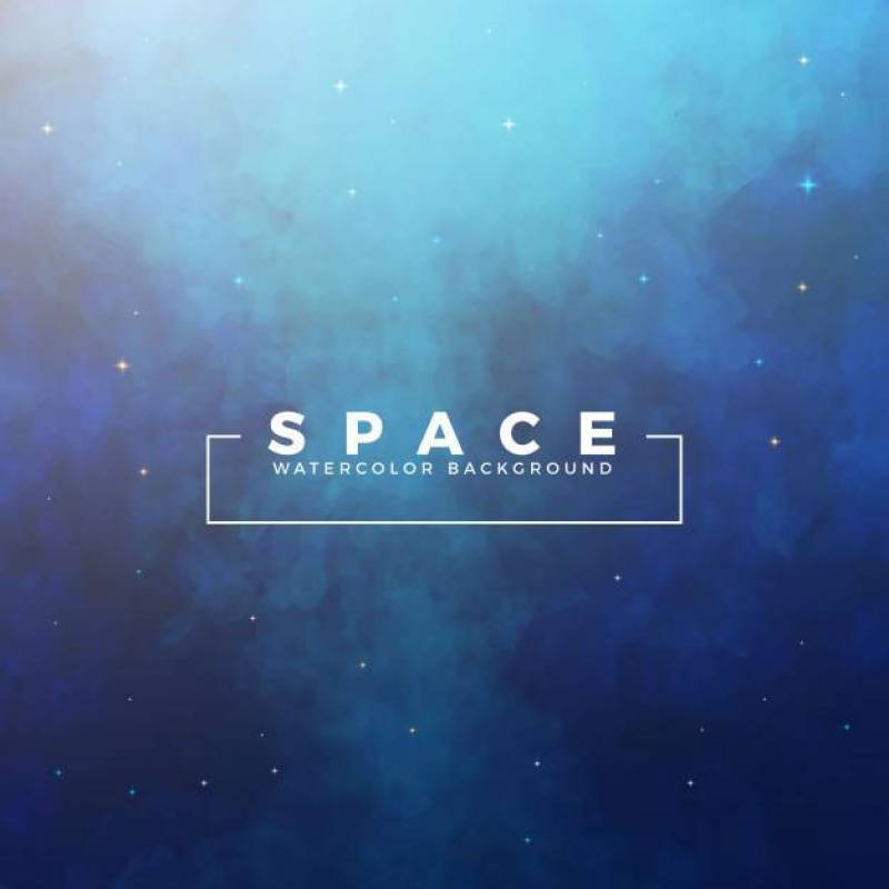 Grunge Space Watercolor Background