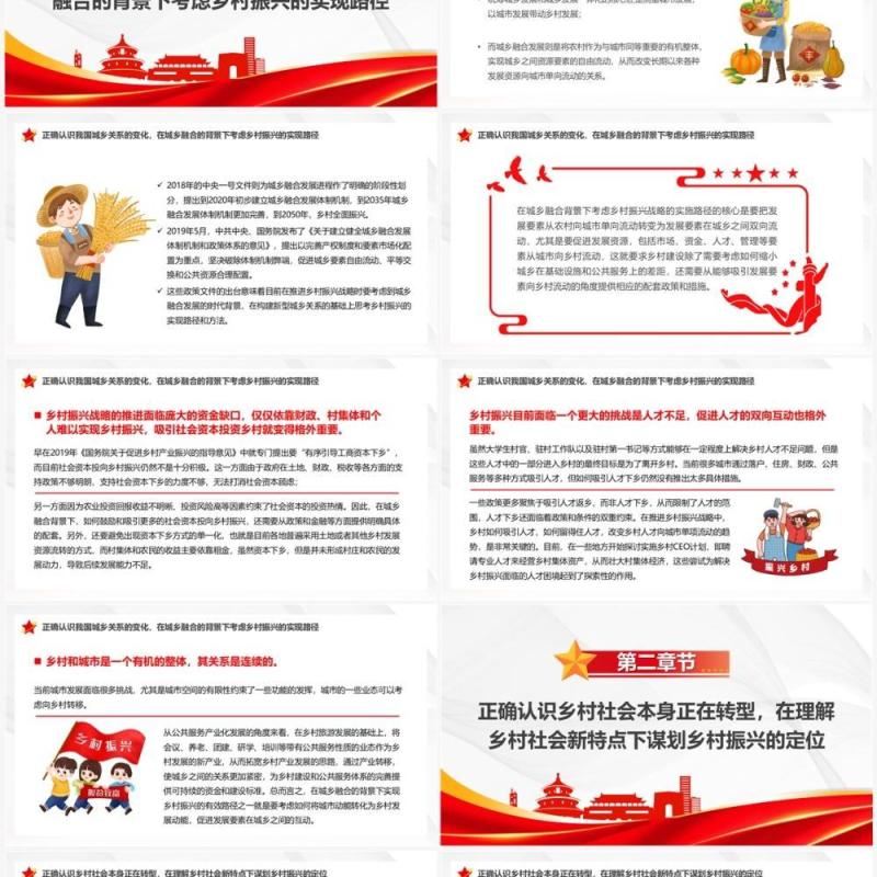 全面推进乡村振兴的四个关键问题PPT模板